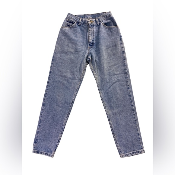 Vintage Wrangler High Waist Mom Jeans Light Wash Denim Straight Leg. Rugged Wear - Picture 1 of 10